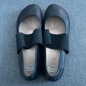 Camper girl ballerina Mary Janes black leather comfort flat size 37